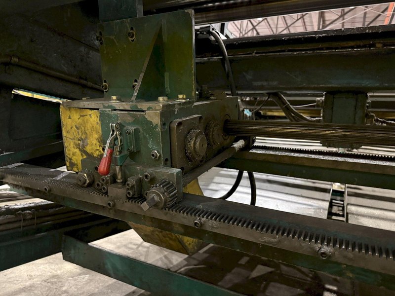 60" x 16 GAUGE IOWA MODEL #GAF60-6 COIL SLEAR (SLITTING &amp; CUT-TO-LENGTH) LINE, WITH UNCOILERS &amp; SIDE PUNCHING / NOTCHING: YOBRO #24552