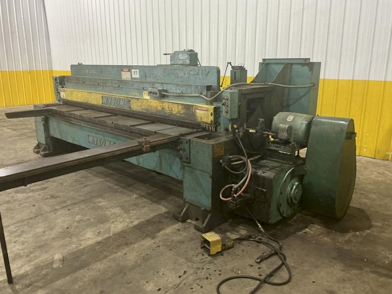 10' X 1/4" WYSONG MODEL #1025-F MECHANICAL POWER SQUARING SHEAR: YOBRO #25202