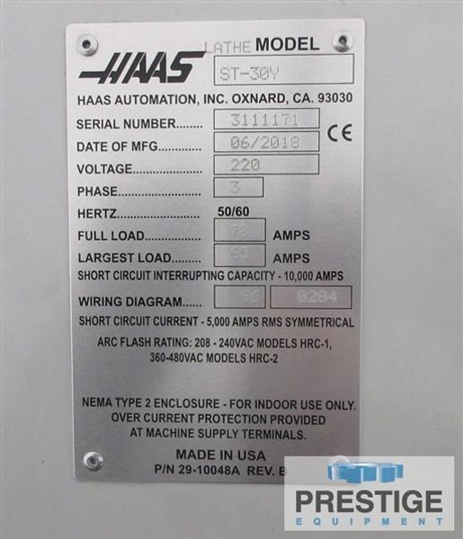 Haas ST 30Y CNC Lathe