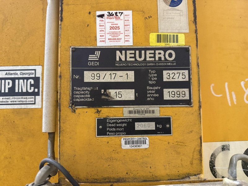(4) 15 TON (120,000 LBS TOTAL) NEUERO / RAILQUIP MODEL #3275 HEAVY DUTY MOBILE JACK LIFTS: YOBRO #23869