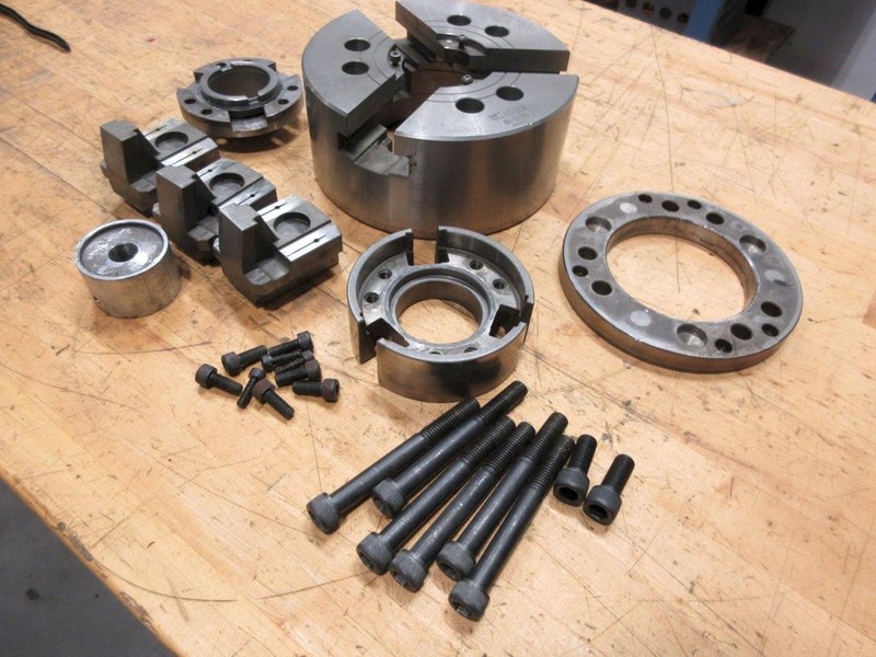 Kitagawa B-208 8" 3-Jaw Power Chuck, A2-6 Mounting, ***Disassembled, Parts May Be Missing, Needs Repair***- Auction Item