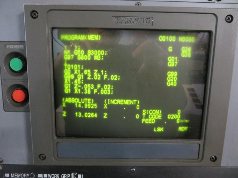 Kia Super KiaTurn 15 CNC Turning Center with Yasnac J50L CNC Control, 6&quot; 3-Jaw Chuck, Tool Setter, 12-Tools, Tailstock, Chip Conveyor and MORE!- Auction Item