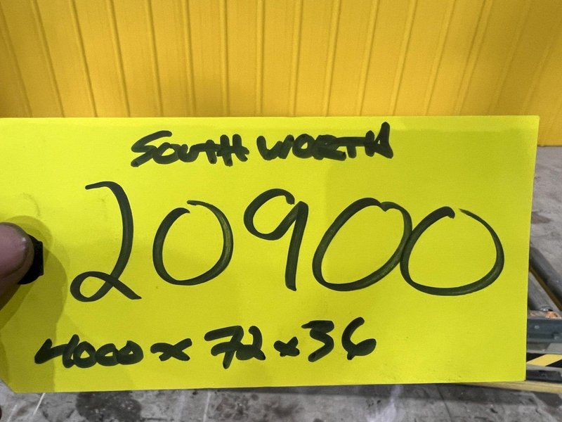 4,000 LB X 72" X 36" SOUTHWORTH MODEL #LS4-36 HYDRALUIC LIFT TABLE WITH ROLLER TOP: STOCK #20900