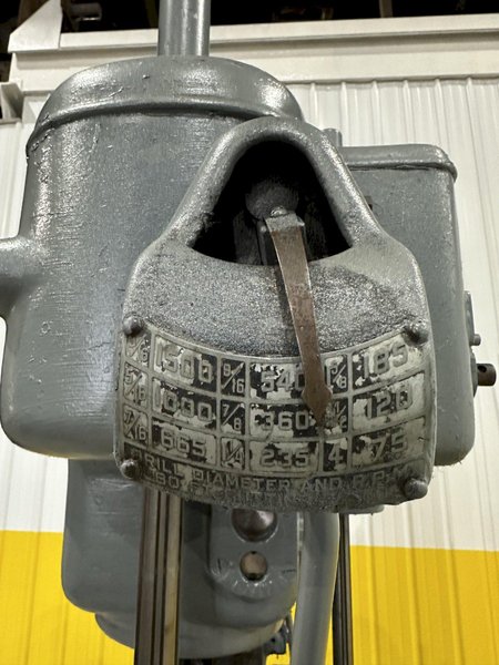 21" CINCINNATI BICKFORD SUPER SERVICE MODEL #21 SINGLE SPINDLE DRILL PRESS: STOCK #20046