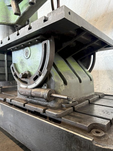 5' X 15" WEBO RADIAL ARM DRILL. STOCK # 0222126