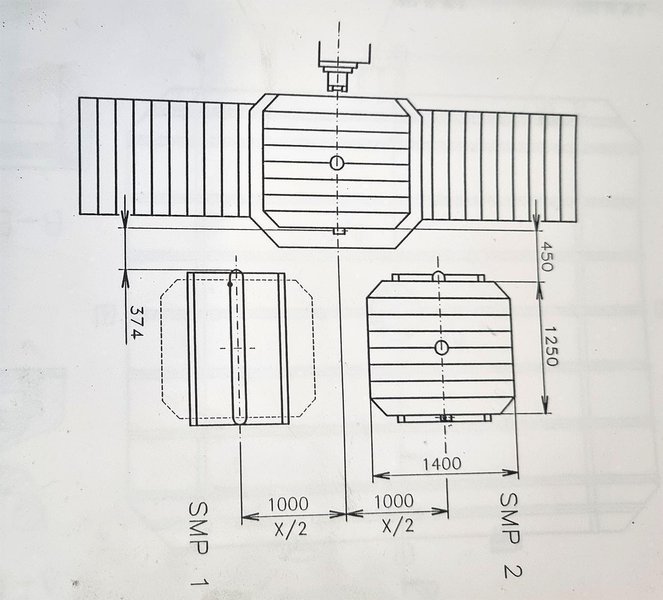 Tos WHN 110 X: 2000 - Y: 1250 - Z: 1000 mm CNC
