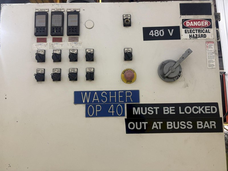 14&quot; W X 8&quot; H ALLIANCE AQUAMASTER CB-1400E STAINLESS STEEL CONVEYOR BELT 3 STAGE PARTS WASHER: STOCK #23103