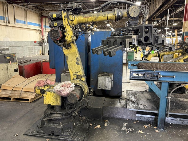 1600 TON AJAX FORGING PRESS CELL WITH INDUCTION UNIT AND ROBOT, 12" STROKE: YOBRO #24242