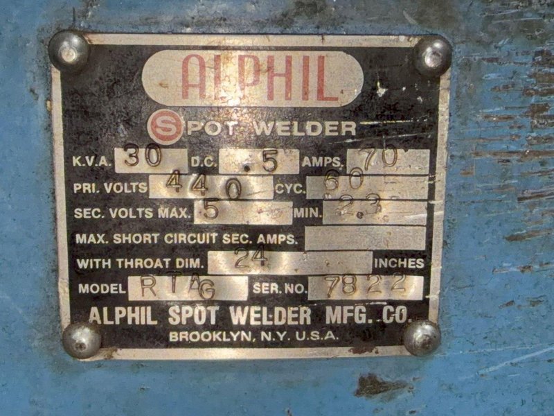 ALPHIL 30 kva SPOT WELDER  -  RTAG
