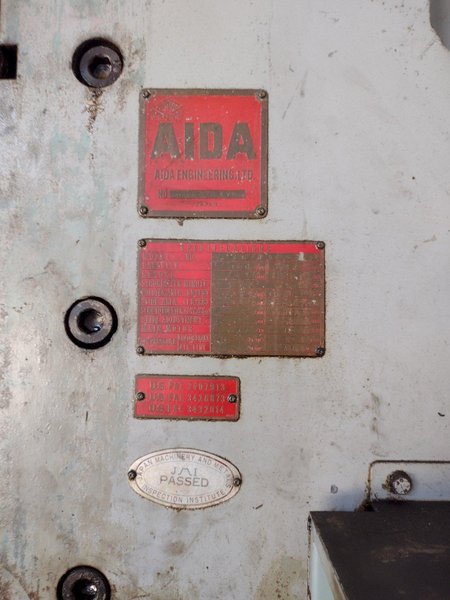 165 TON AIDA MODEL #PC-15(2) MECHANICAL CRANK GAP FRAME PRESS  7.8" STROKE : YOBRO #25990
