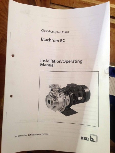 KSB Etachrom BC 050 - 200/2202 C10 Close-Coupled Pump