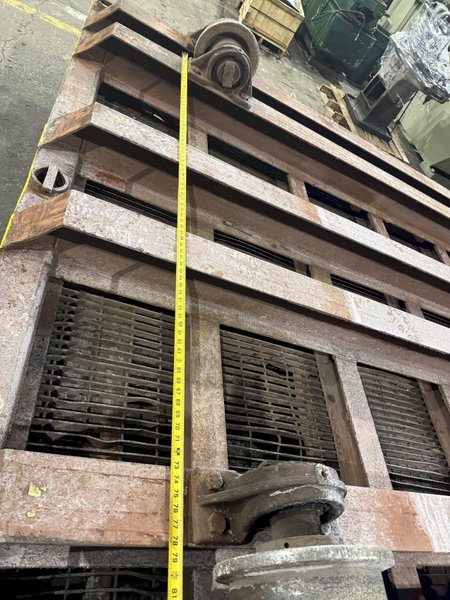 10' X 20' HEAVY DUTY STEEL TRANSFER PULL CART / RAIL CAR: YOBRO #24623