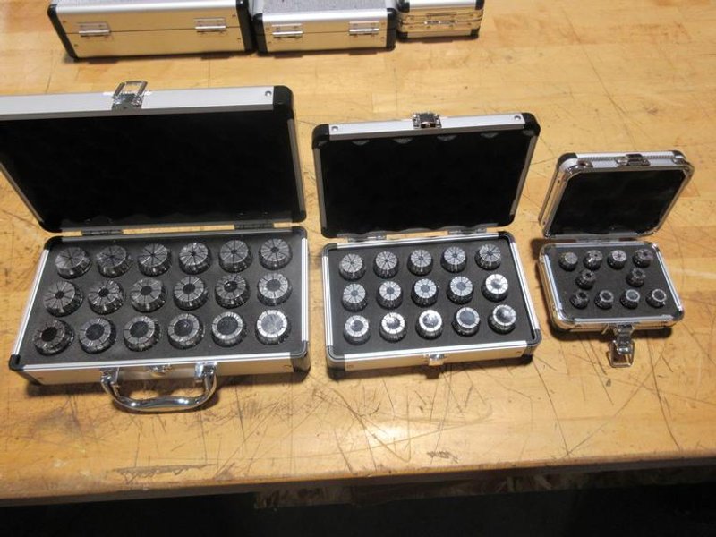 Haas ER16(10),  ER25(15), ER32(18) Complete Collet Sets In Case - BRAND NEW! 04-0718, 04-0719, 04-0720- Auction Item