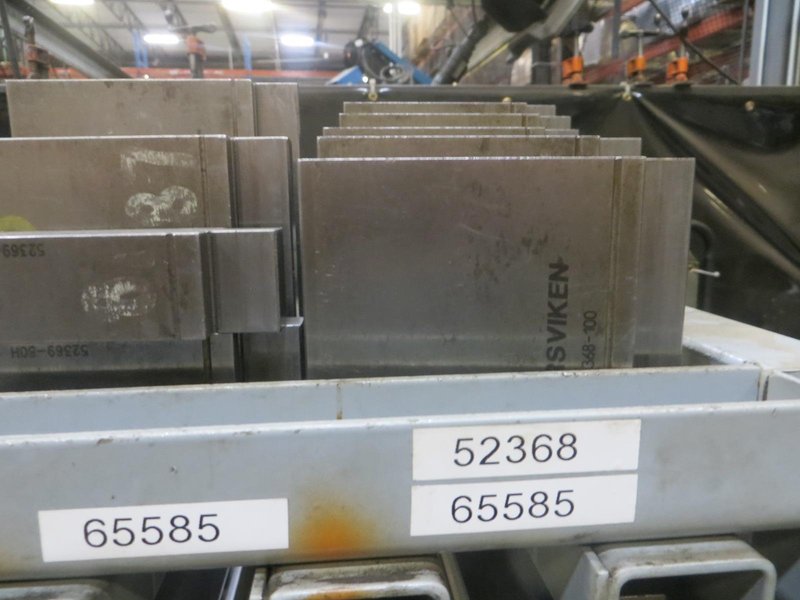 Press Brake Dies on Portable Rack w Contents- Auction Item