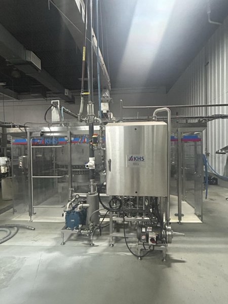 48-Head KHS Rotary Short-Tube Bottle Rinser, Filler, Crowner with Complete Used Bottling Line including Depalletizer, Labeler, Crown Elevator, Case Packer, Case Erector, Carrier Erector, &amp; More, 2013