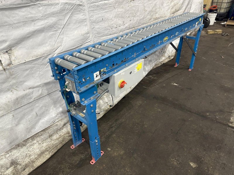 102&quot; X 8-1/2&quot;  HYTROL POWER ROLLER CONVEYOR: STOCK #77557