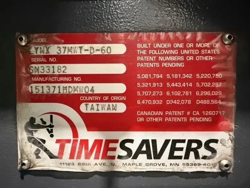 TIMESAVER LYNX 37MWT-D-60  37” Metal Wet Belt Sander 2016’ # 7149