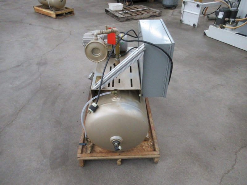 Dekker Vacuum Technologies Duravane Vacuum Pump Model RML010T1-01-AS, Rotary Vane Pump with Tank - Single Phase