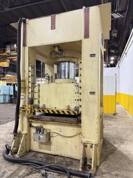 660 TON SUTHERLAND MODEL #HD1 HYDRAULIC 4 POST GUIDED RAM PRESS 15&quot; STROKE: YOBRO #24088