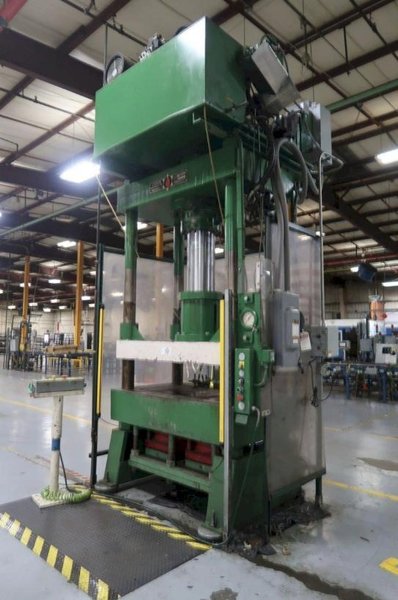200 TON ROGERS MD200-4835 CUSHION BED HYDRAULIC PRESS WITH 24" STROKE. STOCK # 0547326