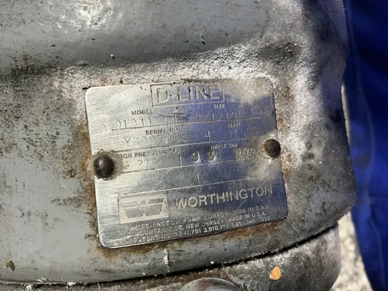Worthigton 25 Hp Portable Pump  -  D1011