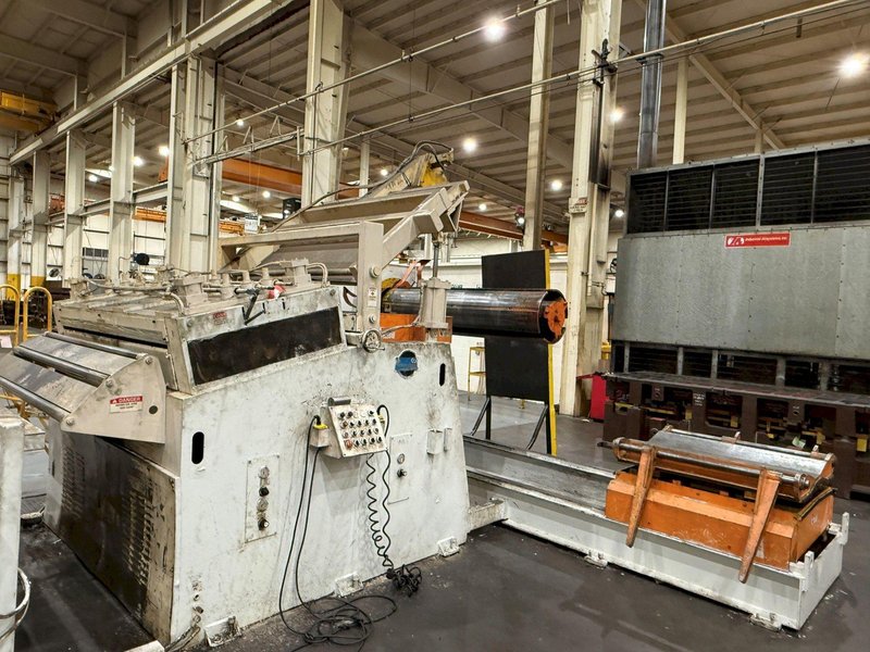 30,000 lbs. x 72 inch Coe Press Equipment "Conventional" Servo Coil Feed Line For Sale.  Can Be Seen Under Power!