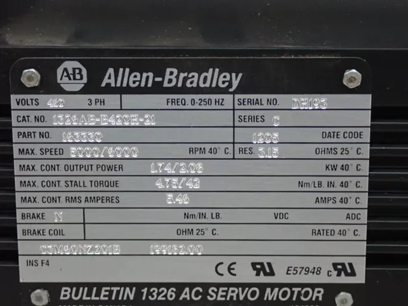 ALLEN BRADLEY MOTOR   -  1326AB-B420H-21