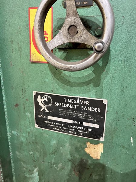 37&quot; x 20 HP TIMESAVER MODEL #137-1HD BELT SANDER DRY GRINDER: STOCK #22164