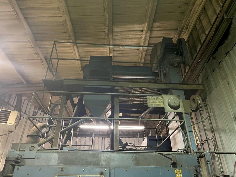 96&quot; WHEELABRATOR &quot;SWINGTABLE&quot; ROTARY TABLE 2 WHEEL SHOT BLAST MACHINE. STOCK # 0102022