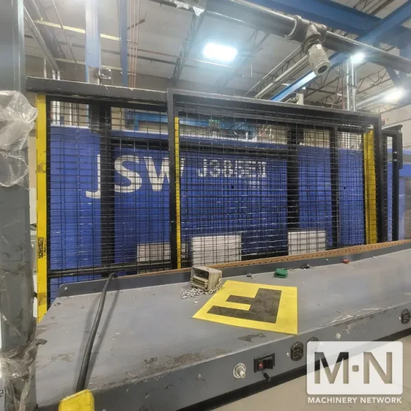 385 TON 30 OZ JSW MODEL J385EII INJECTION MOLDING MACHINE MFG 2000
