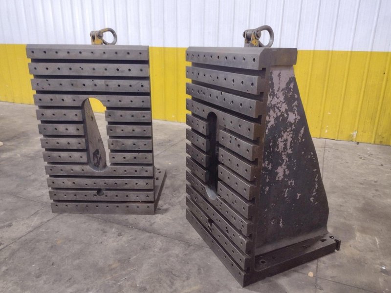 (2) 48" H X 29.5" W X 29" DEEP STEEL ANGLE PLATES: YOBRO #25794