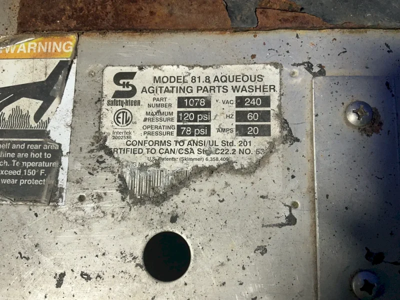 SAFETY-KLEEN 45" X 22" X 26" PARTS WASHER  -  81.8