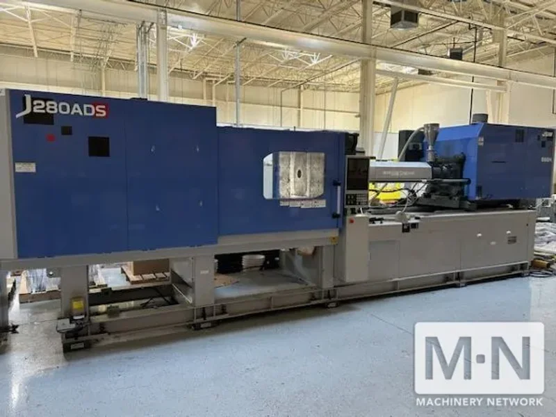 309 TON 34 OZ JSW MODEL J280ADS-890H ELECTRIC INJECTION MOLDING MACHINE MFG 2015