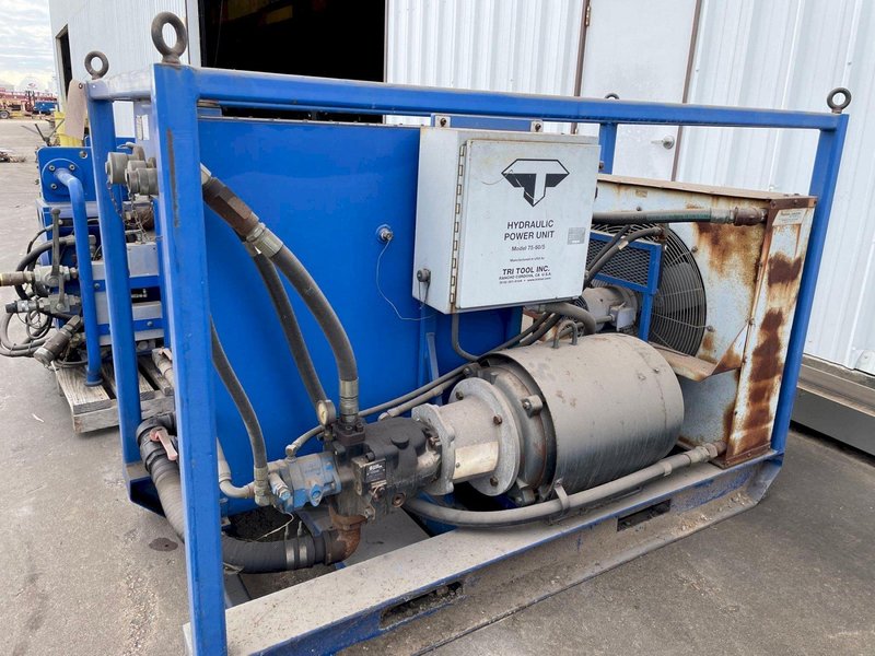 Used, Tri Tool Model PFM 816 Pipe Beveler with Hydraulic Power Unit (Model HPU75-60/5)