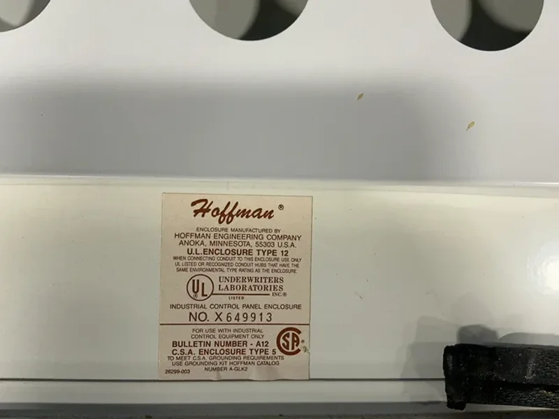 Hoffman PLC Panel Electrical Enclosure