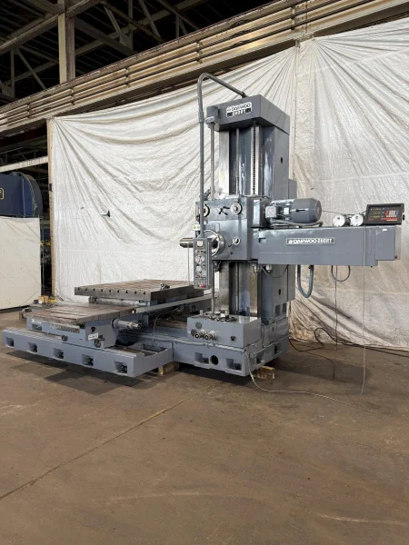 4" DAEWOO MODEL #D11ORT TABLE TYPE HORIZONTAL BORING MILL, #50 TAPER: YOBRO #25782