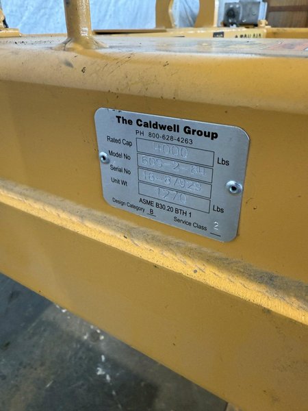 4,000 LB X 84&quot; CALDWELL 60S-2-84 SHEET LIFTER. STOCK # 0775325