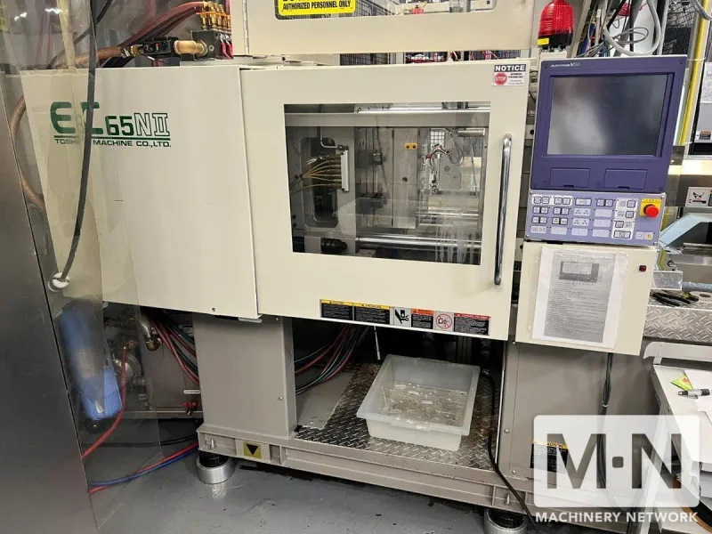 65 TON 2.9 OZ TOSHIBA MODEL EC65NIIV30-1.5B ELECTRIC INJECTION MOLDING MACHINE MFG 2009