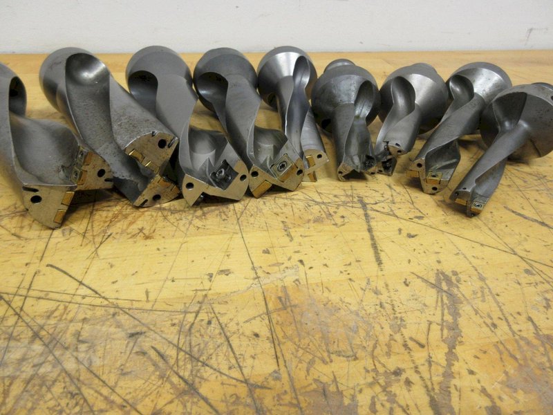 Komet Inserted Drill Tool Holders with ABS50 Modular Mounting, (9 pcs) Sizes Approx .75" - 1.75"- Auction Item
