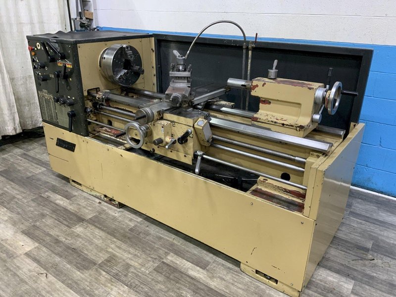 16.5" X 44" BRIDGEPORT ROMI MODEL 16-8 GEARED HEAD ENGINE LATHE: STOCK #81367