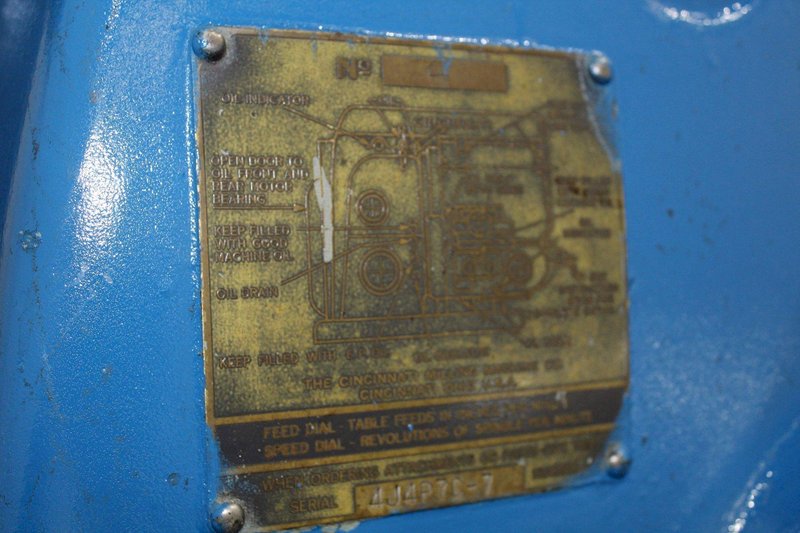CINCINNATI MODEL #4 HORIZONTAL MILL: STOCK #72102
