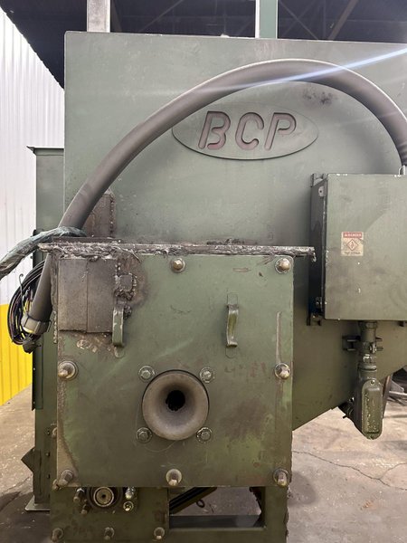 3&quot; BCP MODEL #A4-7620 3-WHEEL COIL BAR PASS -THROUGH BLAST MACHINE, RECLAIM &amp; DUST COLLECTOR: STOCK #20000
