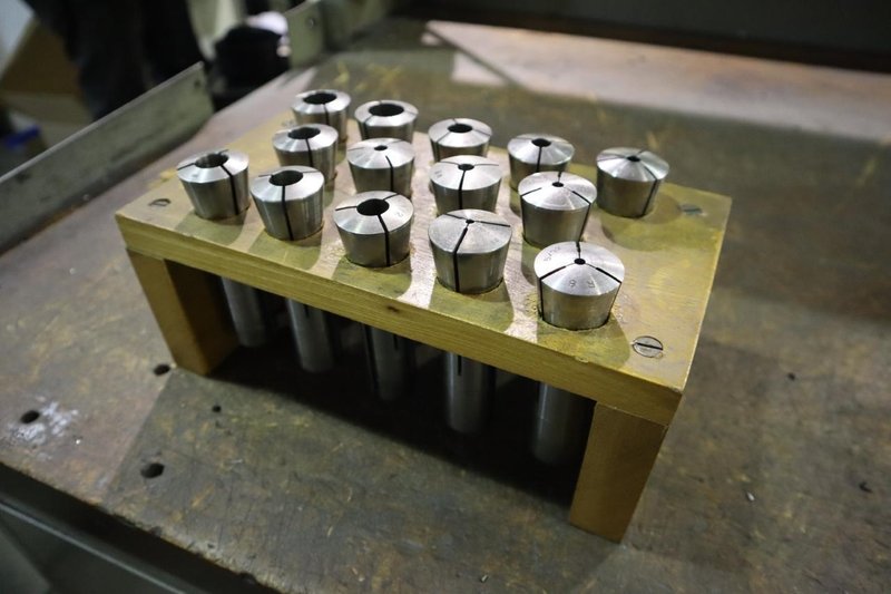 R8 Collets in Wood Colet Rack- Auction Item