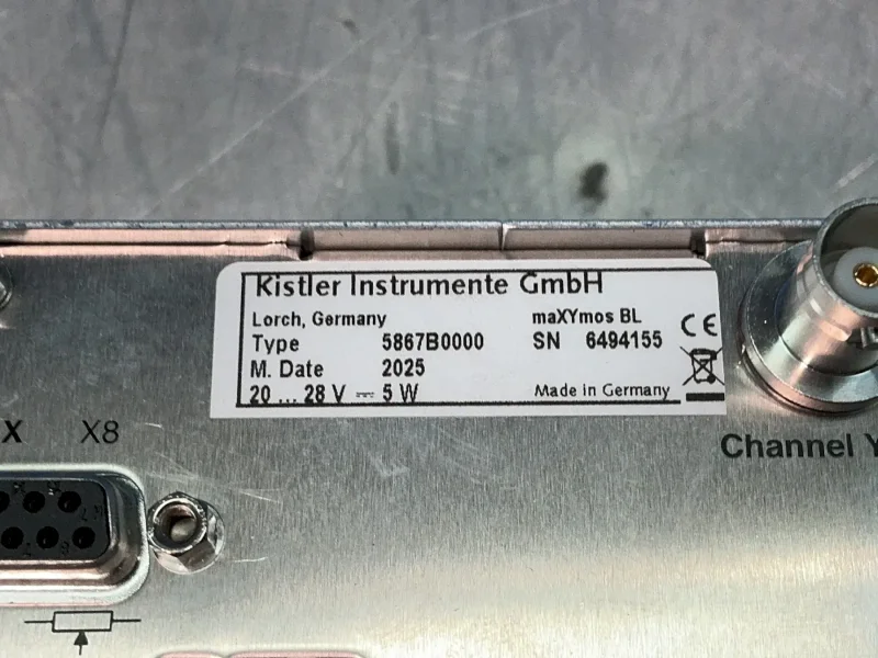 KISTLER MAXYMOS BL PROCESS MONITORING SYSTEM WITH 9323A FORCE SENSOR  -  5867B0000