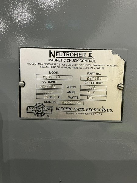 36” BLANCHARD MODEL #18 ROTARY SURFACE GRINDER: YOBRO #25293