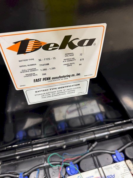 Hubtex MQ120 Series  25K Capacity Electric Side Loader W/ New Battery