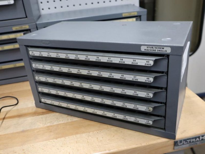 Huot Number Drill 5 Drawer Index with Contents- Auction Item