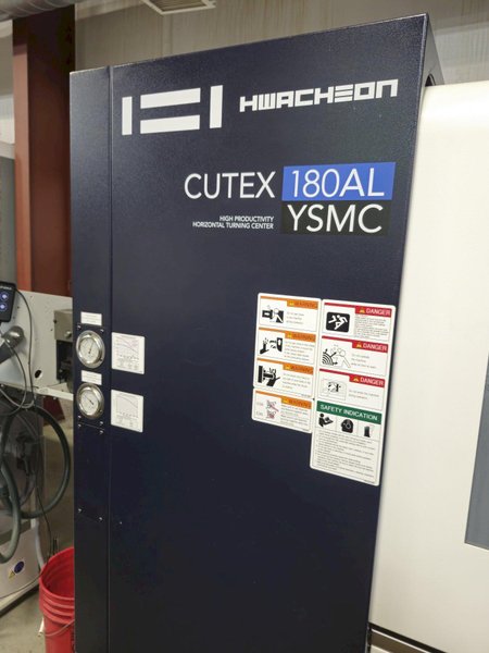 Hwacheon CUTEX-180 YSMC CNC Turning Center, 6000 RPM, Live Tooling, 3-Jaw Chuck, 12 Pos. Turret, Fanuc, Imeca Bar Feeder, New 2021