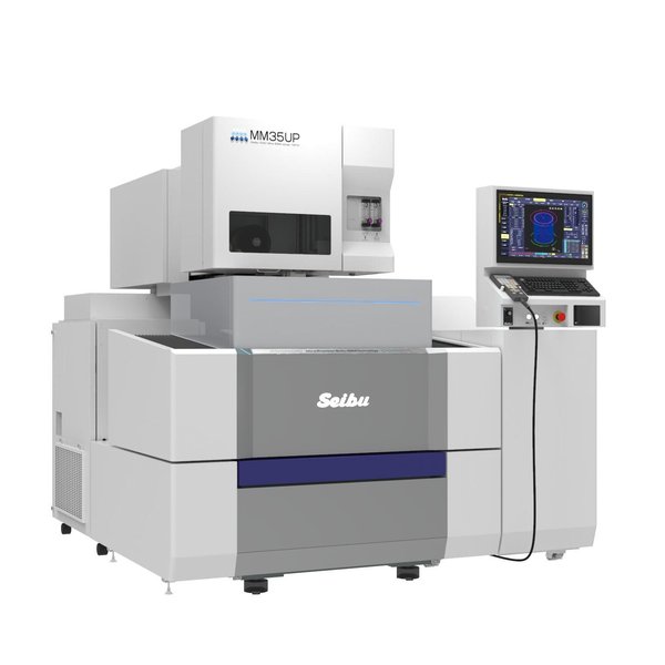 Seibu MM35UP "Ultra Precision" Wire EDM, X, Y, Z axis travel, +/-1um Pitch Cutting Accuracy, X, Y, Z axis travel: 13.8" x 11.8" x 9.06", Wire diameter: .002” - .012”;  Seibu SmartNC Control +more