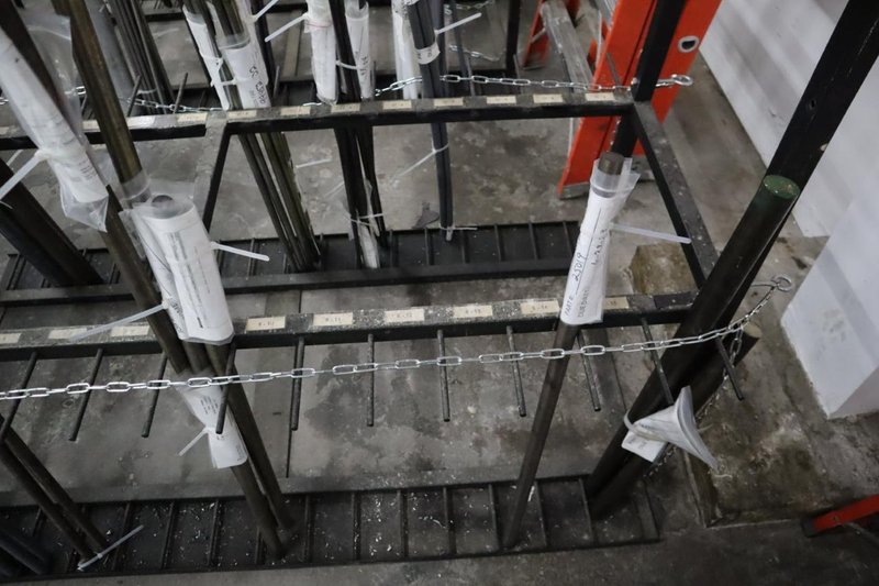 Vertical Material Storage Rack with Contents- Auction Item